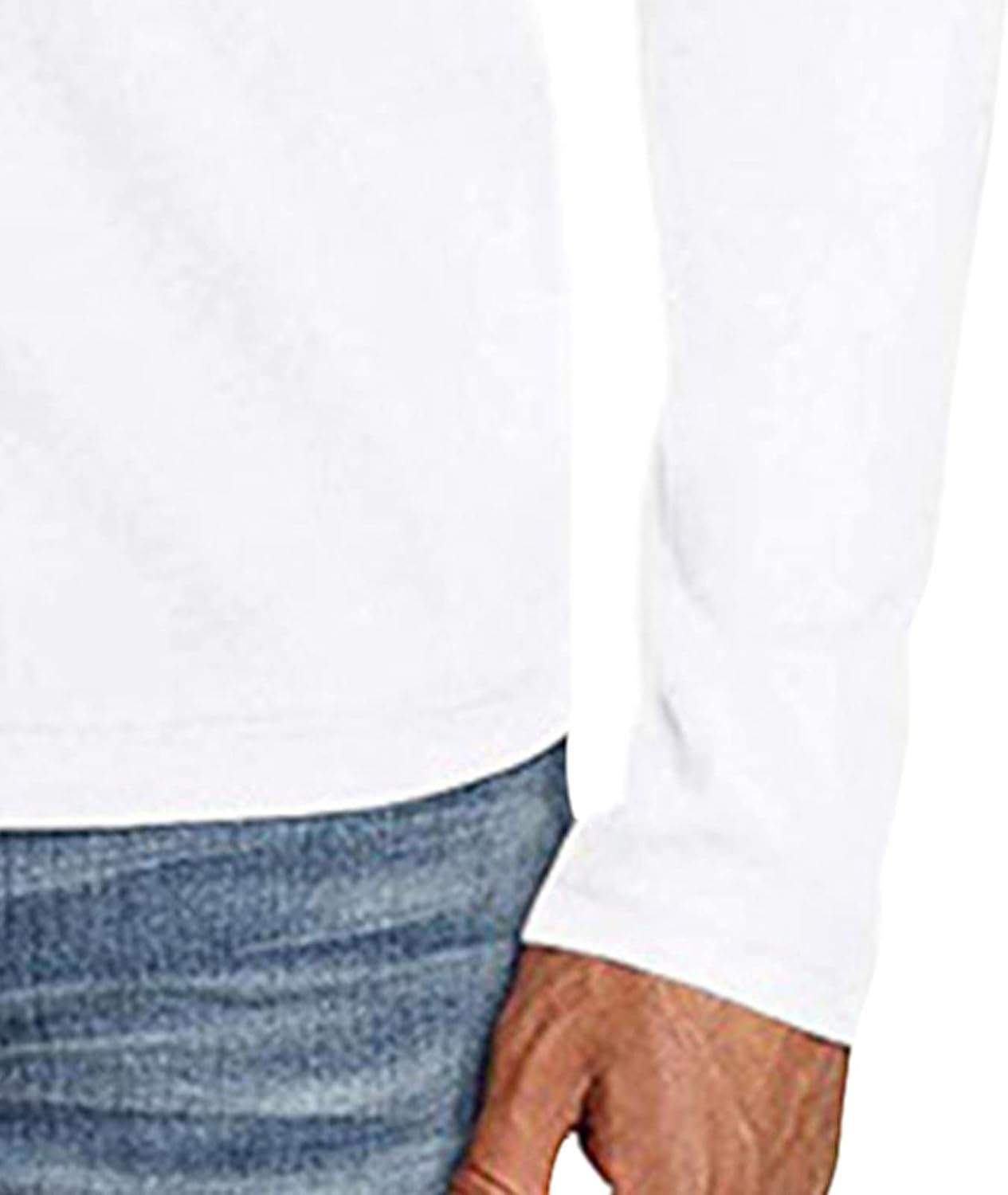 Men's Henley Shirt Long Sleeve Casual Lightweight Cotton Pullover Fall Stretch Round Neck Basic T-Shirt