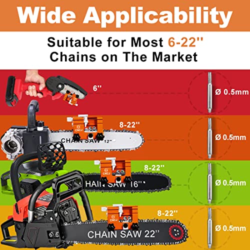 Chainsaw Sharpener, Chain Saw Sharpener Tool Hand Crank Chainsaw Chain Sharpening Jig With Carry Bag 5Mm Burr Suit 6"-22" Chain Saws #TOP4