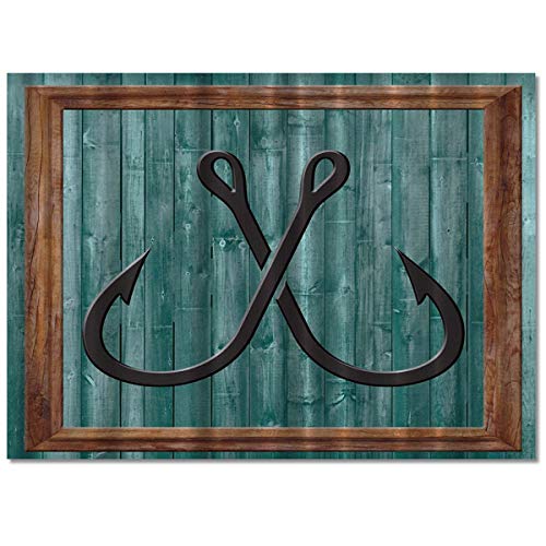 Indoor Outdoor 3'X5' Area Rug - Non-Slip Backing Easy-Cleaning Living Room Rugs Soft Washable Area Rugs Blue Anchor Wooden Board Floor Carpet For Bedroom Nursery Dorm #TOP18