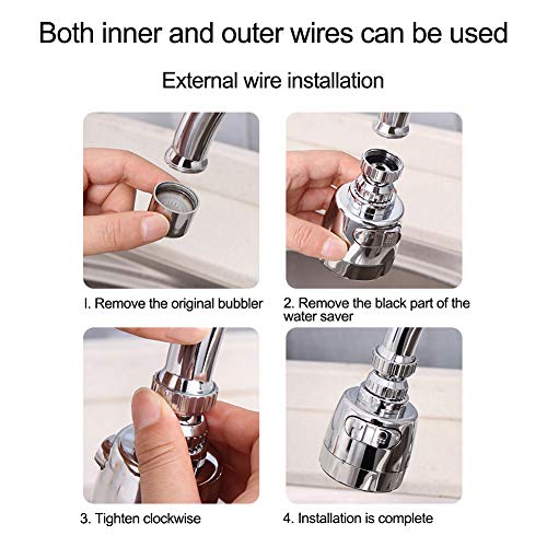 Aeratore del Rubinetto 360 ° Girevole Lavello