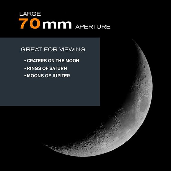 Celestron AstroMaster 70AZ Telescope Refractor Telescope Fully-Coated Glass Optics Adjustable-Height Tripod Bonus Astronomy Software Package