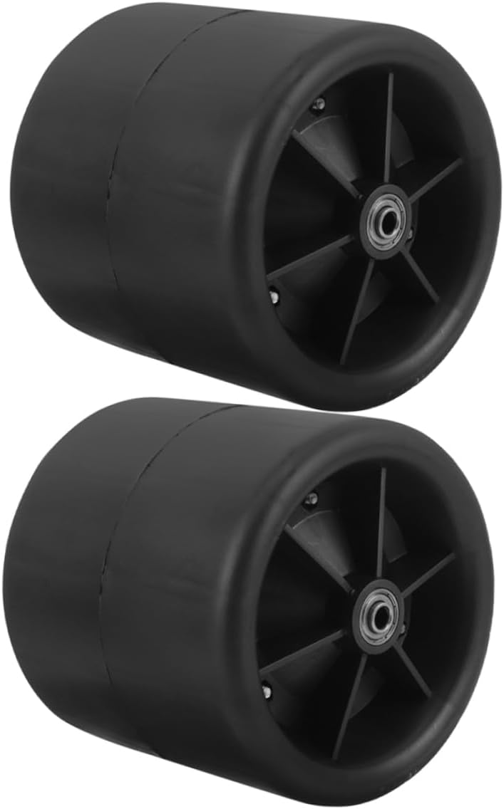 POPETPOP 2 Pcs Rolling Garden Stool Wheel Gardening Seat Wheel for Weeding Black Material