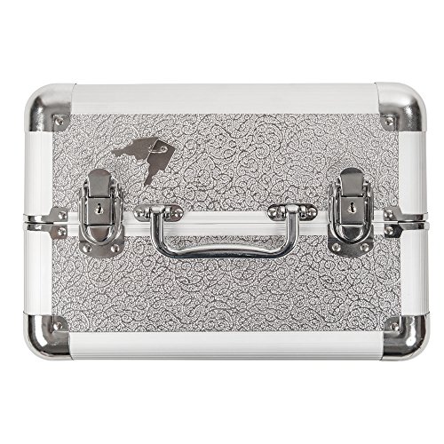 TecTake Kosmetikkoffer Schminkkoffer Beauty Case Hartschale Schmuckkoffer Friseurkoffer -Diverse Farben- (Silber) – Bild 5