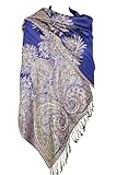 Mit exotischem Tapisserie-Design und doppellagigem Stoff. Dieser wendbare Paisley-Pashmina kann auch als leichte Decke verwendet werden, um sie auf Spaziergängen in der Natur mitzunehmen oder als Wandaccessoire über Ihrem Bett aufzuhängen. Dieser Ganzjahresschal ist ein schönes, vielseitiges Accessoire für Ihre Garderobe.