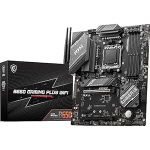 MSI B650 Gaming Plus WiFi Gaming Motherboard (AMD Ryzen 9000/8000/7000 Series Processors, AM5, DDR5, PCIe 4.0, M.2, SATA 6Gb/s, USB 3.2 Gen 2, HDMI/DP, Wi-Fi 6E, Bluetooth 5.3, 2.5Gbps LAN, ATX)