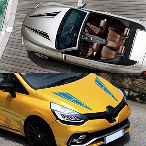 TURIM 80cm*15cm Car Hood Cover Vinyl Film Stickers, For Volkswagen Audi BMW Ford Toyota Renault Peug