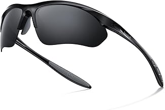 Lamicall TR90/UV400 TAC Polarized Lens Sunglasses for Running, Marathons, Climbing, Fishing, Tennis, Baseball, Bicycle, Golf, Driving, Bike, Ultra Lightweight, Asian Fit, TR90/UV400 TAC Polarized Lens