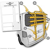 ✅ Fabricado en Alemania: nuestra lámina protectora antiarañazos de alta calidad para el coche se ha fabricado para adaptarse al portabicicletas del VW T4, año de fabricación 1990 hasta 2003