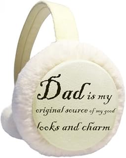 Original Source Dad Festival Citação Winter Ear Warmer Cable Knit Furry Fleece Earmuff Outdoor