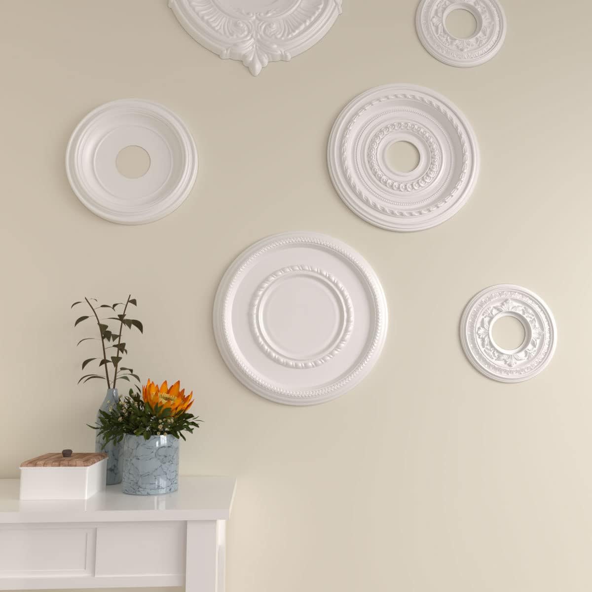 17 3/8"OD x 1 1/8"P Federal Roped Large Ceiling Medallion (Fits Canopies up to 7 3/4")