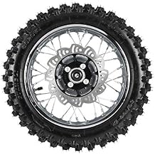 3.00-12 | 80/100-12 Rear Wheel Tire Rim With 12mm Bearing & Brake Disc Rotor and Sprocket For Dirt Pit Bike