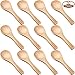 30 Pieces Small Wooden Spoons Mini Nature Wooden Spoons Mini Tasting Spoons Condiments Salt Spoons for Kitchen Cooking Seasoning Oil Coffee Tea Sugar (Natural Wood Color)