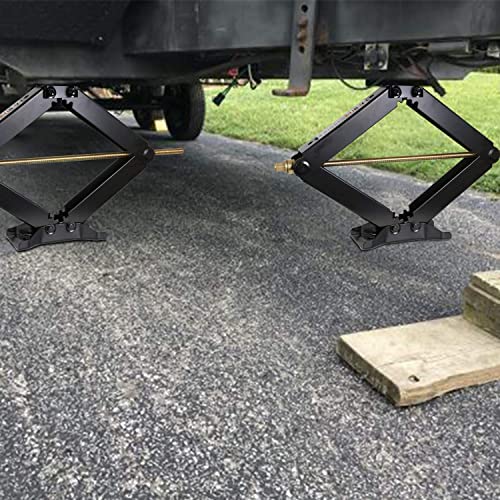 Weize Rv Trailer Camper Stabilizer Leveling Scissor Jacks With Handle 24" 7500Lbs Set Of 4 #TOP7