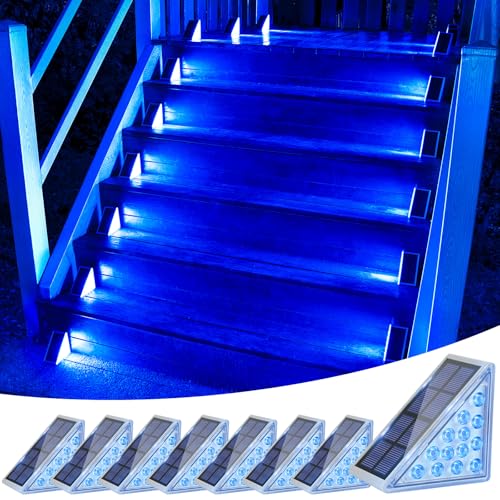 VOLISUN Solar Stair Lights 8 Pack, Solar Step Lights Outdoor