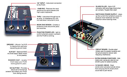 Radial Pro48 Active 48-Volt Compact Direct Box #TOP4