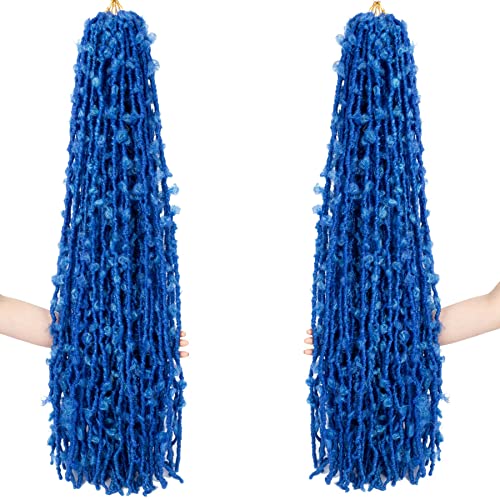 Blue Butterfly Locs Crochet Hair, 36 Inch Crochet Butterfly Locs Hair For Women Pre Looped, 5 Packs Soft Long Blue Distressed Faux Locs Crochet Braids,Light Weight,Itch Free(36”,Blue#) #TOP6