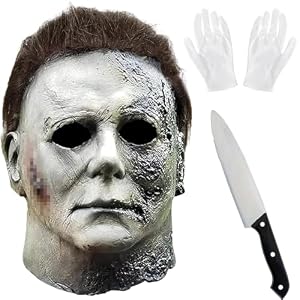 WENXUKHV Michael Myers Maske Erwachsene Halloween Horror Latex Cosplay