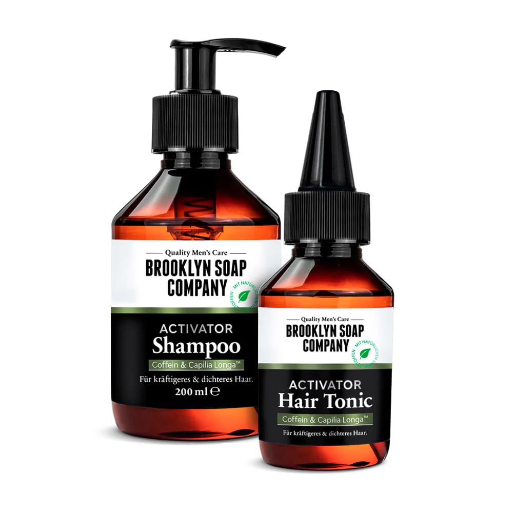 Brooklyn Soap Company Activator Hair Bundle - Hair Growth Set | Shampoo 200 ml & Hair Tonic 100 ml - Haarwachstum anregen & Haarausfall entgegenwirken - für die tägliche Haarpflege