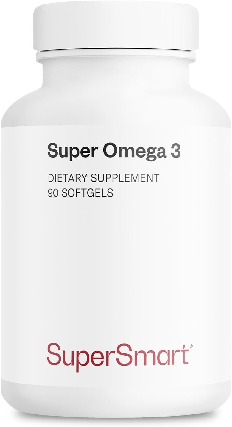 Supersmart - Super Omega 3 1500mg per Day (Certified Friend of The Sea) - EPA & DHA Fatty Acids - Omega 3 Supplement - Fish Oil from Sustainable Fisheries | Non-GMO & Gluten Free - 90 Softgels