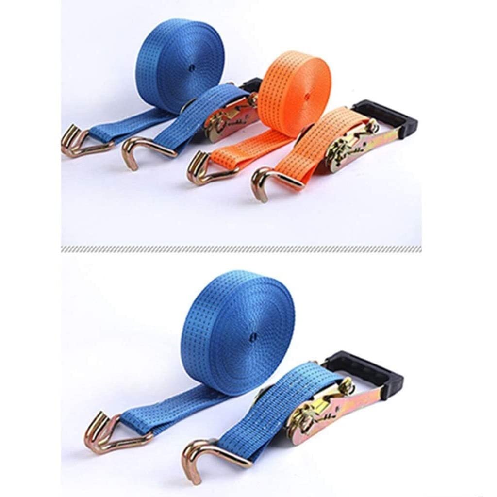 Correas de amarre de trinquete de 2 pulgadas de ancho, correas tensoras de 5 t, correas de amarre, correa de fijación de carga para electrodomésticos en movimiento, equipo de césped, correas de trin