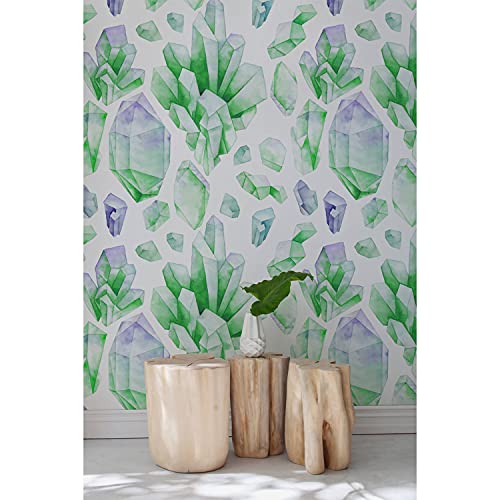 Papiers peints cristaux géométriques simples 152x104cm pour rénovation murale