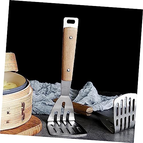 iturador de patatas Kichen, triturador de patatas, triturador de judías, triturador de patatas manual, triturador de patatas, triturador de frutas, prensador de ajo para bebé de mano de madera (caqui)