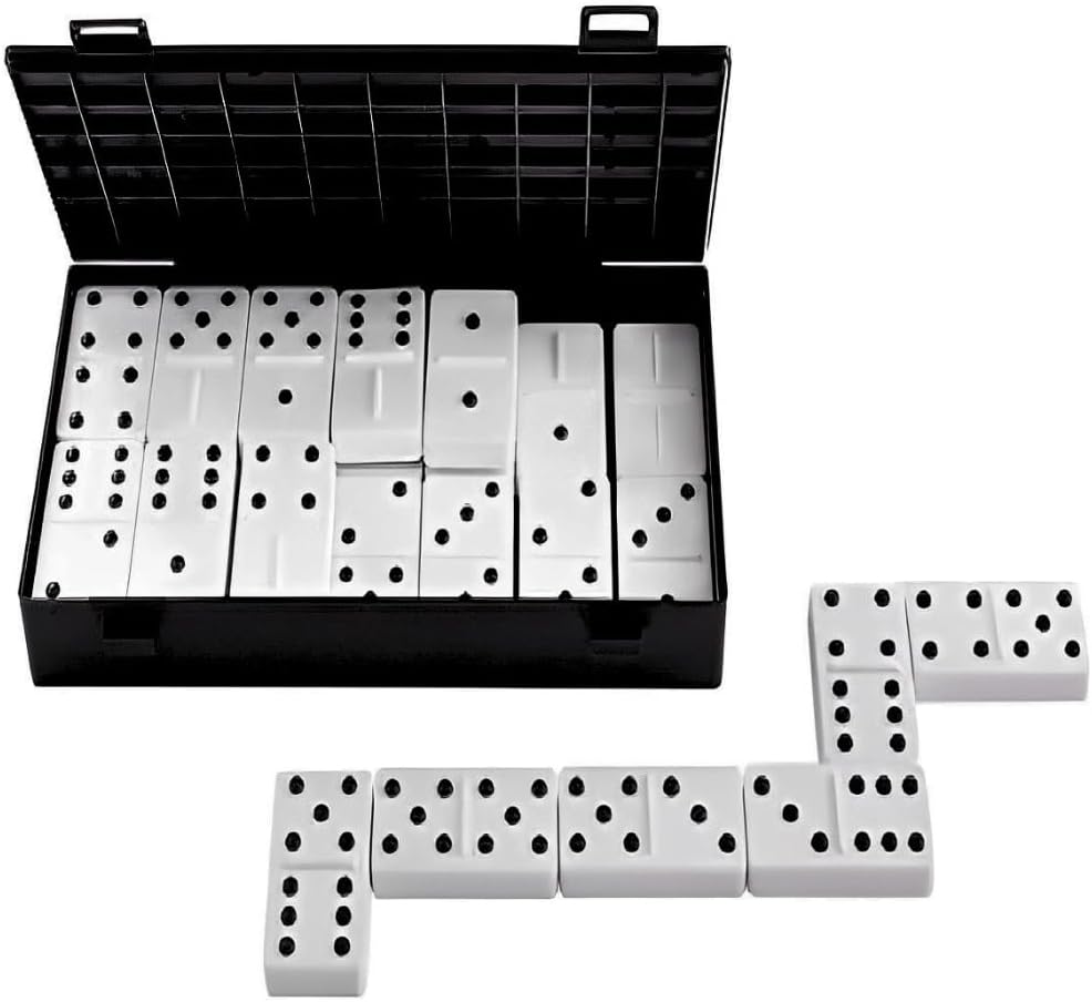 GenericDominoes Double Six Game - Large Print Dominoes for Low Vision and Visually Impaired Players