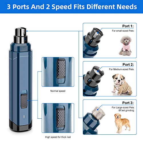 Moedor de unhas para cães grandes e pequenos, gatos, coelhos. O baixo ruído apara unhas sem esforço