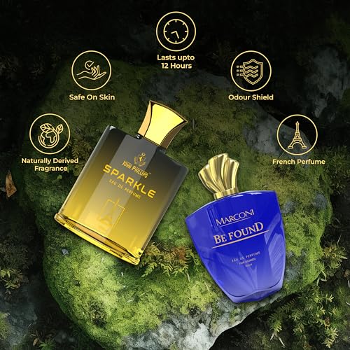 Image of MARCONI Be Found & Sparkle | Eau De French Perfume Unisex Combo Gift Set Pack of 2