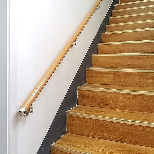 Rampe d'escalier en bois massif de qualité supérieure avec finitions artisanales