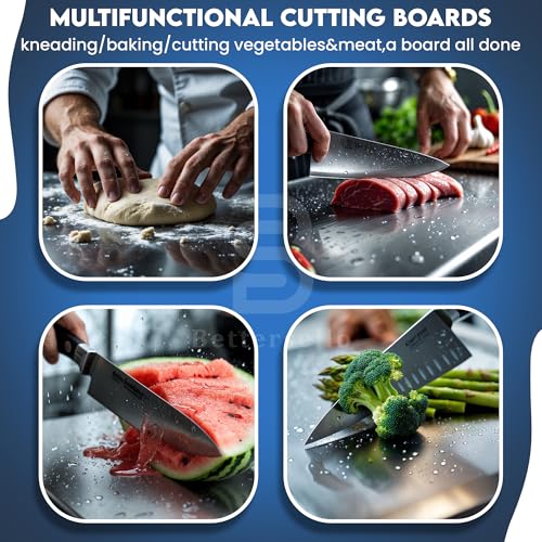 Image of Stainless Steel Countertop Chopping Board, 36 x 31 cm