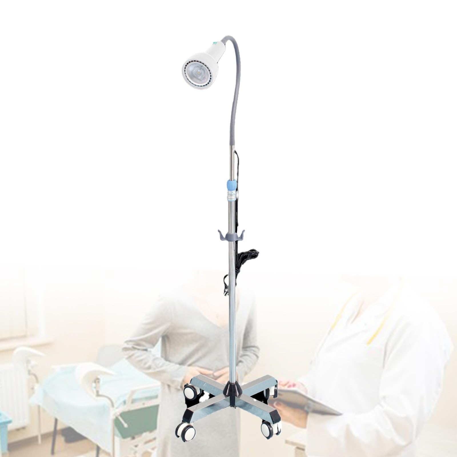 Lampada Per Visita Medica, Lampada Per Visita Chirurgica A Led, Lampada Per Visita Ginecologica Con Supporto Da Pavimento, Base Ponderata, Altezza Regolabile, Adatta Per Ambulatori