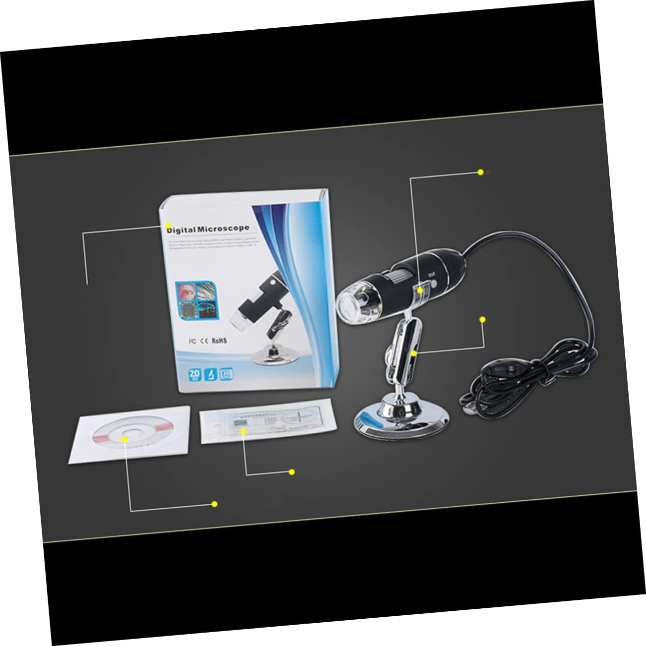 Microscope USB YOSOO WIFI Électronique Numérique Grossissant 200X Pour Android/iOS - Blanc