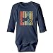 Cool Vintage Motocross Dirt Bike Silhouette Unisex Baby Long Sleeve Romper 6 M