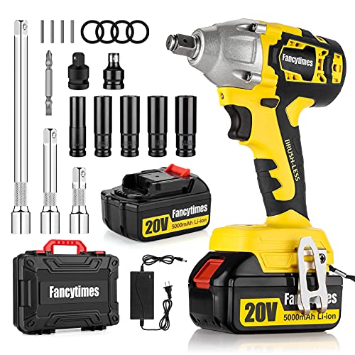 Cordless Impact Wrench Kit,20V Power Cordless Drill Driver Kit,4.0AH Lithium Battery 20V Electric High Torque, 1/2â€Keyless Chuck,3 pcs Extended Tube,Fast Charger Cordless Drill/Driver Kit
