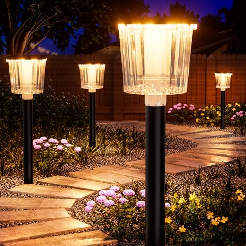 BITPOTT Sehr Hell Solarlampen für Außen,6 Stücke Longlife Solarleuchten Garten Winterfest,IP65 Wassserdicht,Haltbar Gart...