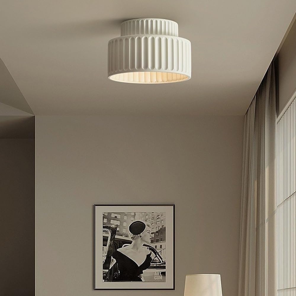 Japanese Style Flush Mount Ceiling Lamp, Close to Ceiling Light Fixtures for Cloakroom Kitchen Homestay Porch Entryway Hallway Restaurant Hotel(Green)