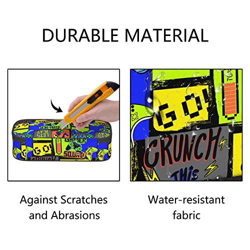Pencil Case For Boys, Cute Pencil Pouch Big Capacity Waterproof And Durable Pencil Bag For Kids Teens Students School Supplies… (Game Green And Blue) #TOP1