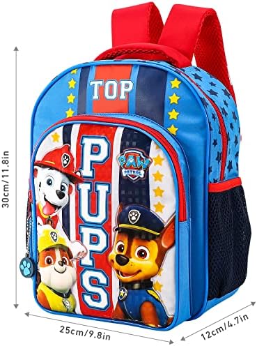 Templar Paw Patrol Kids Childrens Premium Backpack School Rucksack Travel Bag with side mesh pockets and front zipped pocket, Multicolor, 30cm (height), 25cm (width), 12cm (depth) (1029P-6195)