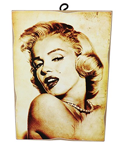 KUSTOM ART Marco Estilo Vintage Marilyn Monroe de Colección Impresión Sobre Madera – Idea Regalo