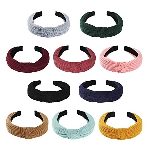 Tyfthui 10 Pcs Headbands for Women, Wide Headbands Knotted Headbands for Women, Headbands for Women Hair, Women Headbands Fashion Turban Headbands Hair Hoops Hair Accessories for Women and Girls