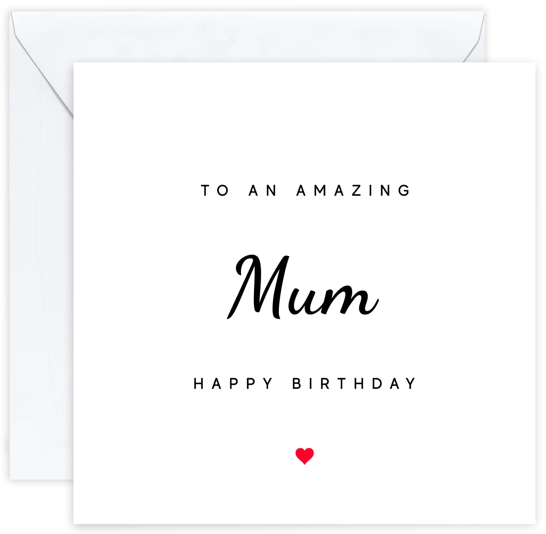 Personalised Mum Birthday Card | Birthday Card for Mum with Optional Printed Inside Message | Premium 350gsm Square Card with White Envelope (Design 02) โ image 1