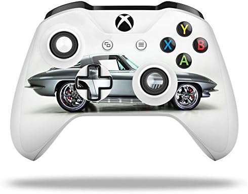 Decal Skin Wrap Set works with 2016 and newer XBOX One S X Controller 1967 Corvette Silver Bullet (CONTROLLER NOT INCLUDED)
