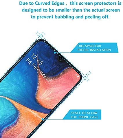 Didisky [4 Pack Tempered Glass Screen Protector for Samsung Galaxy A20e, Anti Scratch, 9H Hardness, No Bubbles, High Definition, Easy To Apply