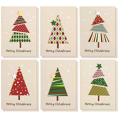 BEST PAPER GREETINGS Holiday Greeting Card Pack - 5 x 7 In, 12 Count - Blank Cards & Envelopes Bulk