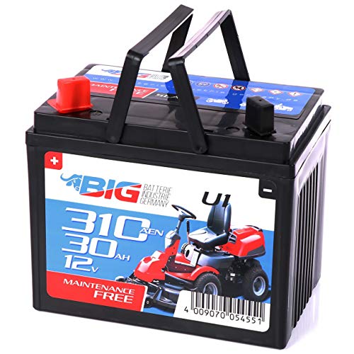 Foto von BIG U1 Garden Power Rasentraktor-Batterie 12V 30Ah 310A Starterbatterie für Aufsitzmäher wartungsfrei