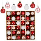 🎄Adornos para árboles de Navidad: Diferentes tipos de bolas reflejan perfectamente la luz del árbol de Navidad, Dando a su árbol de Navidad un fuerte ambiente festivo, un aspecto exquisito y moderno, Bolas de decoración de árboles de Navidad Exquisita Navidad, Llena de ambiente festivo y agregando color a su Navidad.