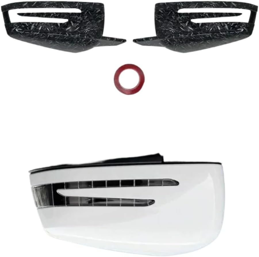 2PCS Carbon Fiber Pattern Rearview Side Mirror Cover Caps for W176 W246 W204 W212 W221 C117 X204 X156