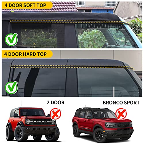 Maxzina Fit 2021 2022 2023 Ford Bronco Rain Guards Side Window