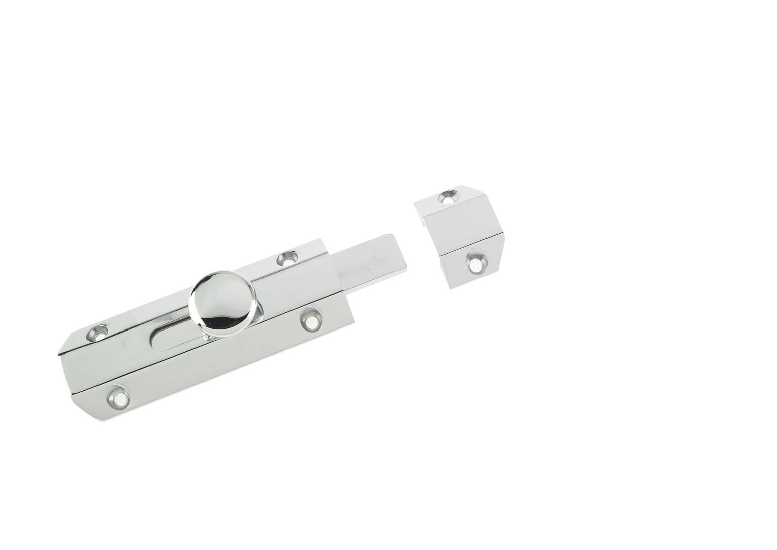 Zoo Polished Chrome Plate Zab100acp 102Mm Polished Chrome Heavy Duty Surface Bolt